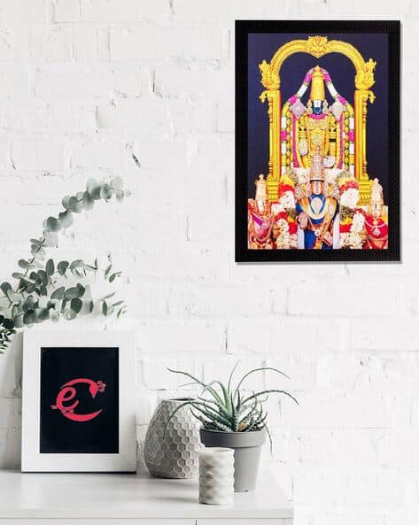 Ecraftindia Lord Balaji Matt Textured Art Painting