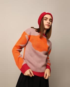 only Women Printed Round-Neck Pullover-picture-16