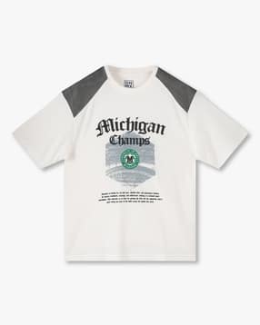 Boys Graphic Print Boxy Fit Cotton Crew-Neck T-Shirt