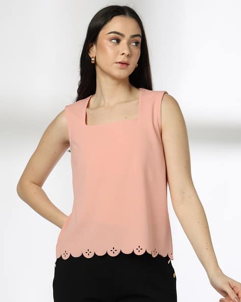 Women Slim Fit Square-Neck Top
