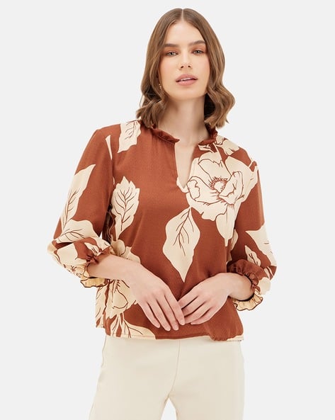Kazo Women Floral Print Regular Fit Top