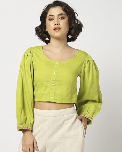 Buy Lime Green Shirts, Tops Tunic for Women by YOUSTA Online