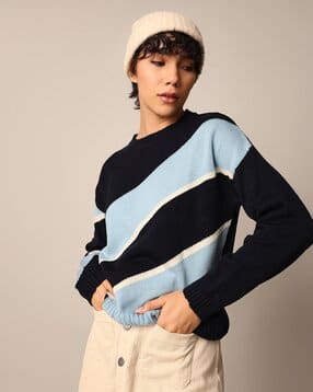only Women Colourblock Creew-Neck Pullover-picture-49