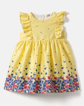 Printed A-Line Dress-image-35