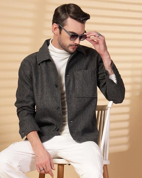 Buy Charcoal Jackets Coats for Men by Chkokko Online