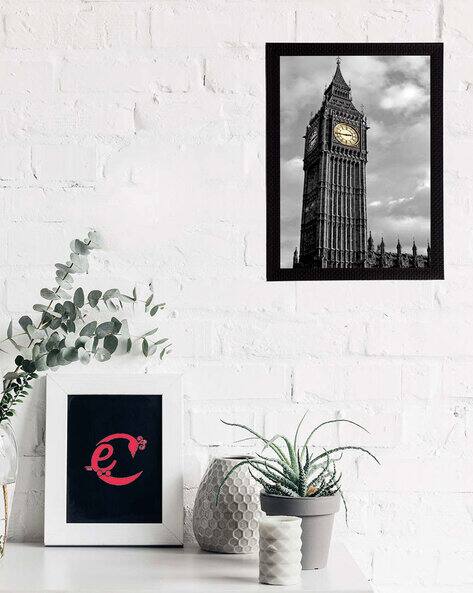 Ecraftindia London Clock Tower Satin Matt Texture UV Art Painting
