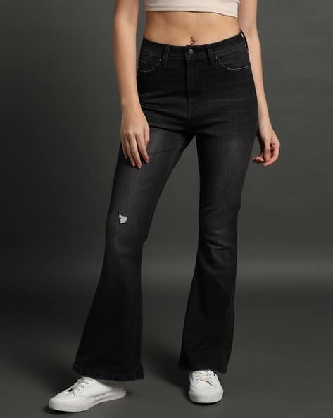 Women Dion Flared Mid-Wash Bootcut Jeans