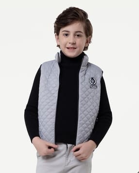 one friday Boys Quilted Regular Fit Jacket with Zip-Closure-picture-21