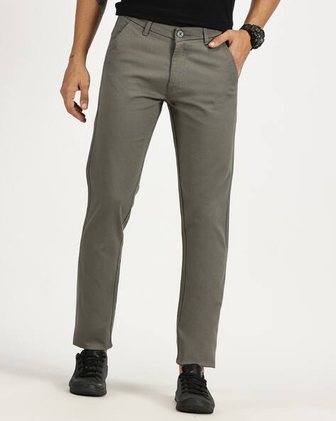 Ravinik Men Slim Fit Flat-Front Trouser