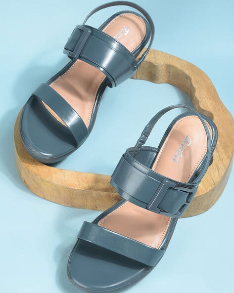 Bata Women Slingback Wedges with Metal Accent