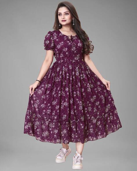 Women Floral Fit and Flare Dress