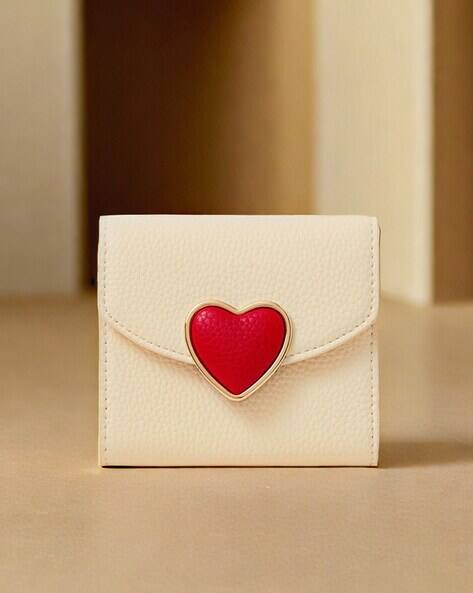 Accessorize London Women Heart Faux Leather Envelope Purse