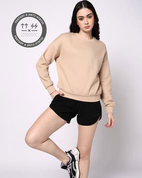 Women Active Lifestyle Quilted Relaxed Fit Sweatshirt-image-49