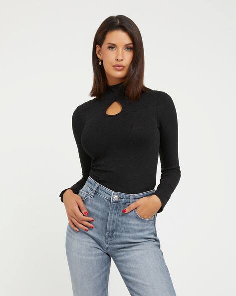 GUESS Patterned Regular Fit Top with Cutout
