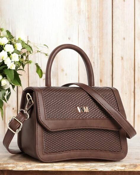 Women Marks Women Logo Embossed Sling Bag with Detachable Strap