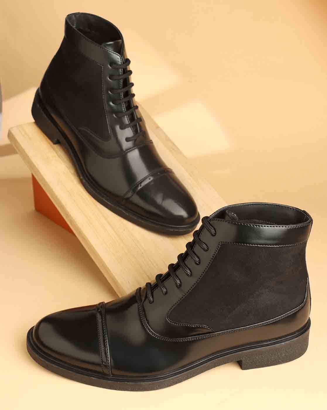 mens black dress boots amazon Amazon.com: Amazon Essentials Men's Cap Toe Lace Up Ankle Dress Boots, Black, 7 : Clothing, Shoes & Jewelry