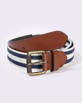 dnmx Men Striped Leather Belt-picture-41