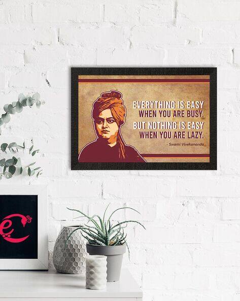 Ecraftindia Swami Vivekananda Motivational Quote Wall Art