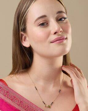 maira Women Sterling Silver Gold-Plated Zicron-Studded Mangalsutra-picture-17