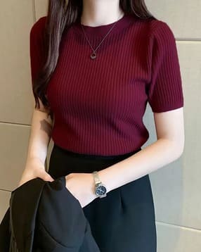 istyle can x ag Women Ribbed Regular Fit Top-picture-51