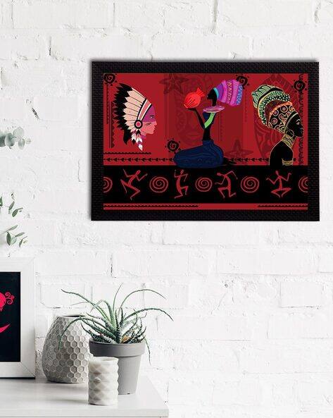 Ecraftindia Tribal Theme Satin Matt Texture UV Art Painting
