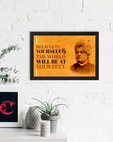 Ecraftindia "Believe in yourself " Swami Vivekananda Quote Wall Art