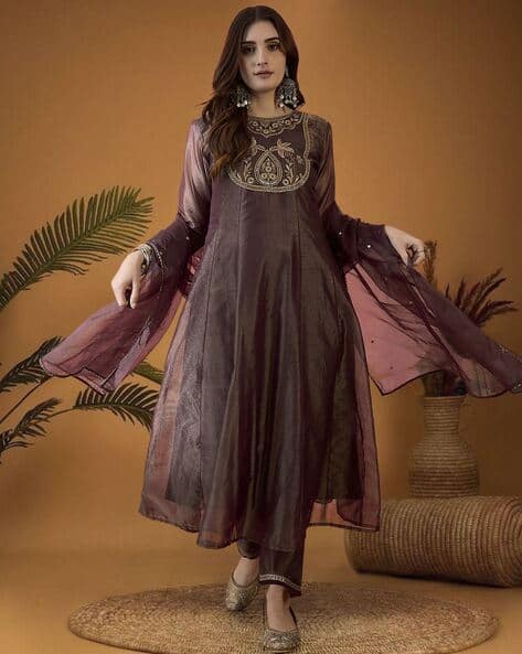 Nyrika Women Printed Flared Kurta Suit Set