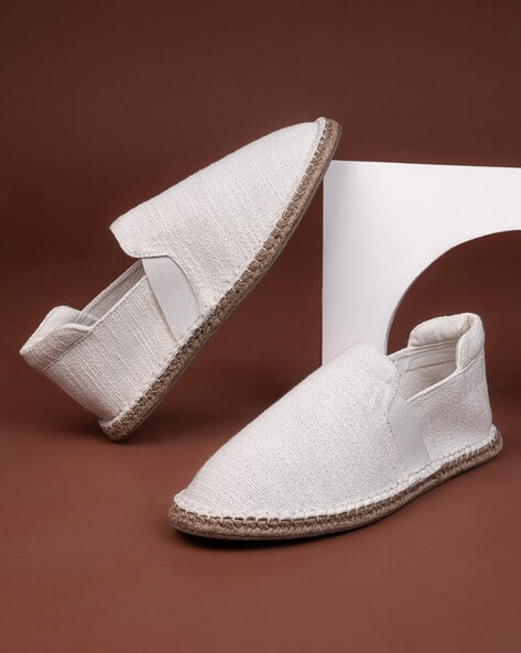 Men Jute Canvas Slip On Espadrilles