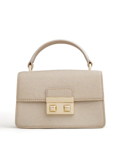 Buy Furla Women Satchel Bag | Gold Color Women | AJIO LUXE