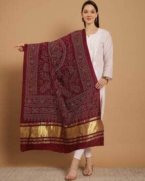 svaraa Women Bandhani Print Dupatta-picture-19