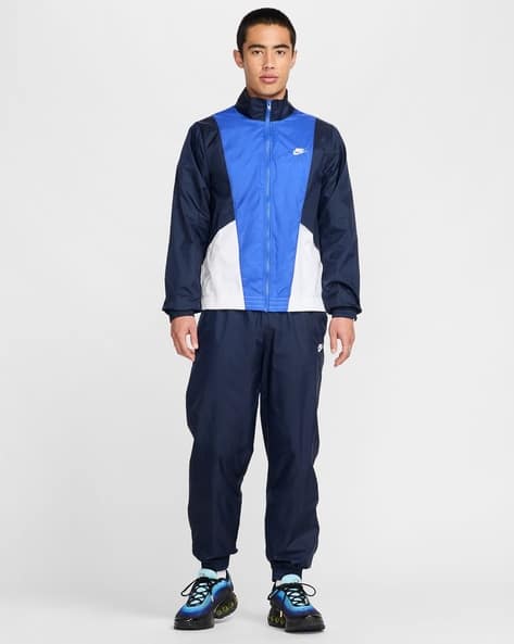 Men Colourblock Regular Fit Tracksuit