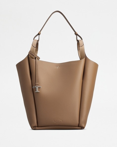 Women API Medium Leather Bucket Bag