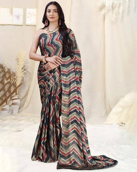 SVARAA Women Chiffon Print Saree