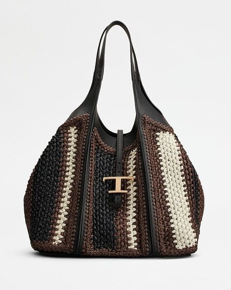 Buy Tod's Women Timeless Raffia Medium Shopping Bag