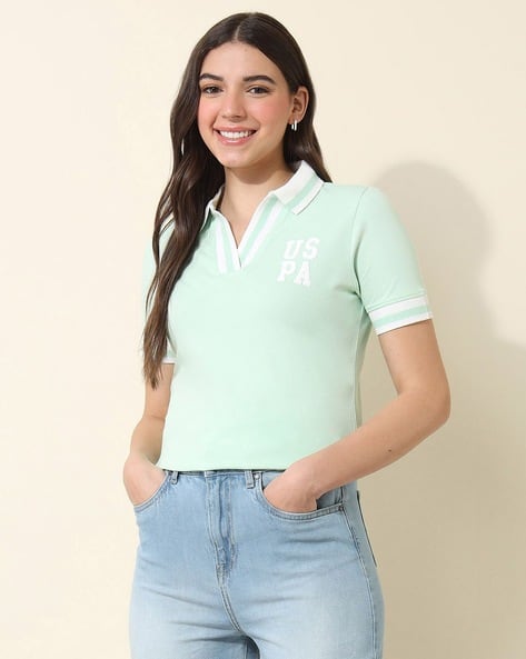 U.S. Polo Assn. Women Polo T-Shirt with Short Sleeves