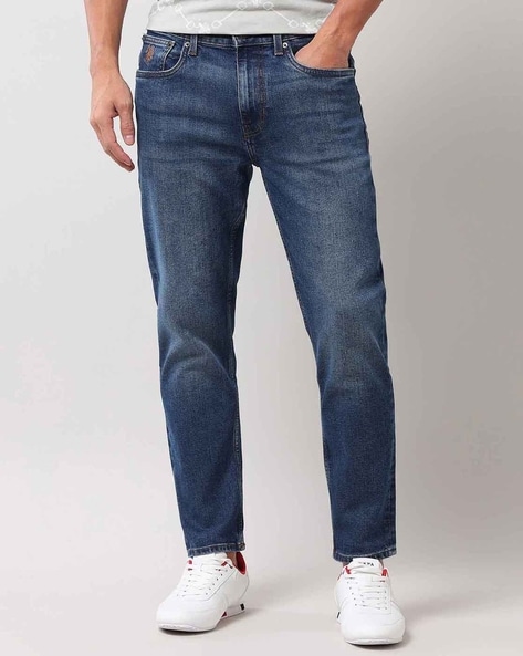 Men Mid Rise Straight Jeans