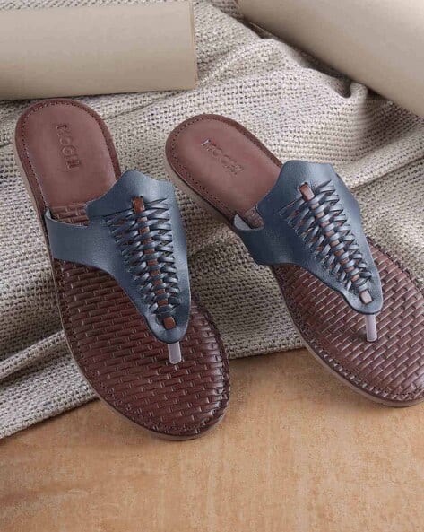 Buy Navy Blue Flat Sandals for Women by Mochi Online | Ajio.com