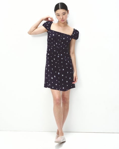 mini linen shift dress Mint Velvet Women's Linen Beaded Mini Dress - Yellow