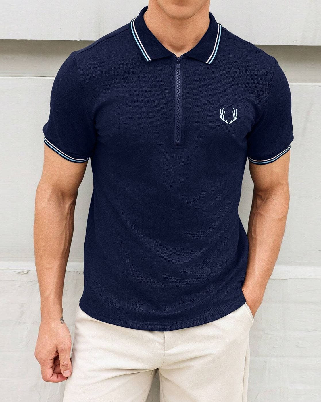 Buy Vooter Men Regular Fit Polo T-shirt Online | Ajio.com