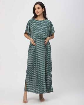 mystere paris Women Ikat Print A-Line Dress-picture-1