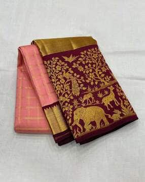 svaraa Women Striped Saree with Contrast Border-picture-32