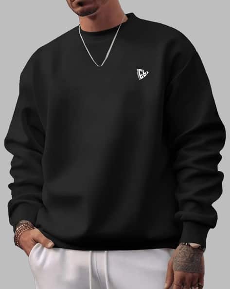 EYEBOGLER Men Typographic Print Regular Fit Round-Neck Sweatshirt