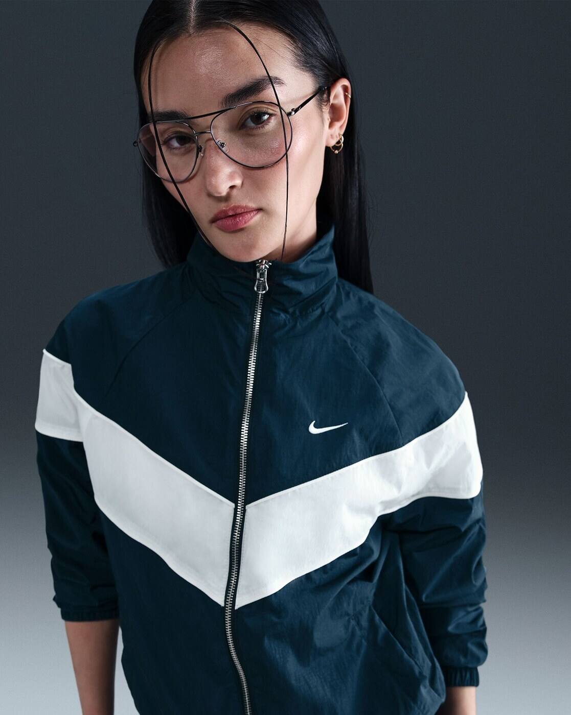 nike jacket women blue