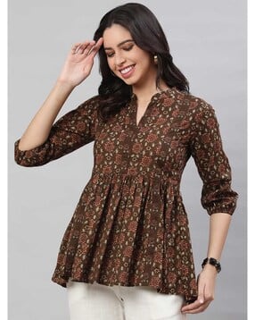 svaraa Women Floral Print Flared Top-picture-36