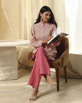 biba Women Straight Fit Flat-Front Palazzos-picture-35