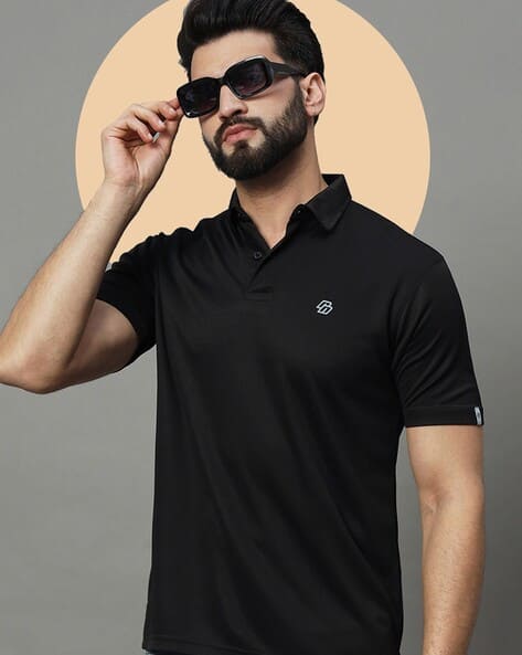 RENUOVO Men Regular Fit Polo T-Shirt