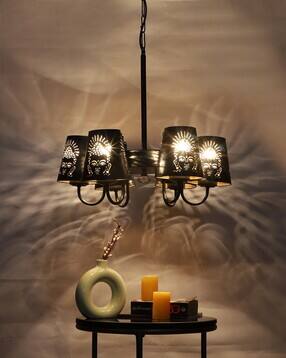 devansh  Chandelier With Etching Shades  For Living Room -picture-51