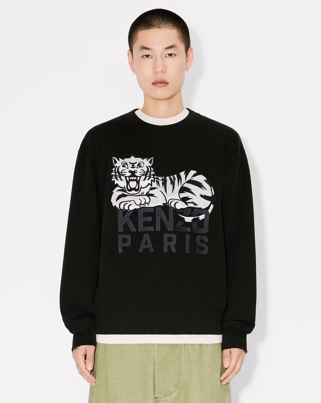 Buy KENZO Happy Tiger Embroidered Classic Regular Fit Sweatshirt