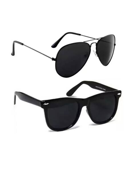 Elligator Unisex Pack of 2 UV Protection Retro Sunglasses
