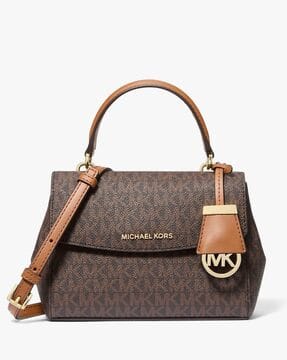 Buy Michael Kors Ava Leather XS Crossbody Bag Brown Color Women